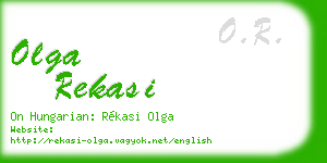 olga rekasi business card