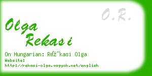 olga rekasi business card